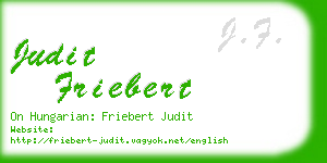 judit friebert business card